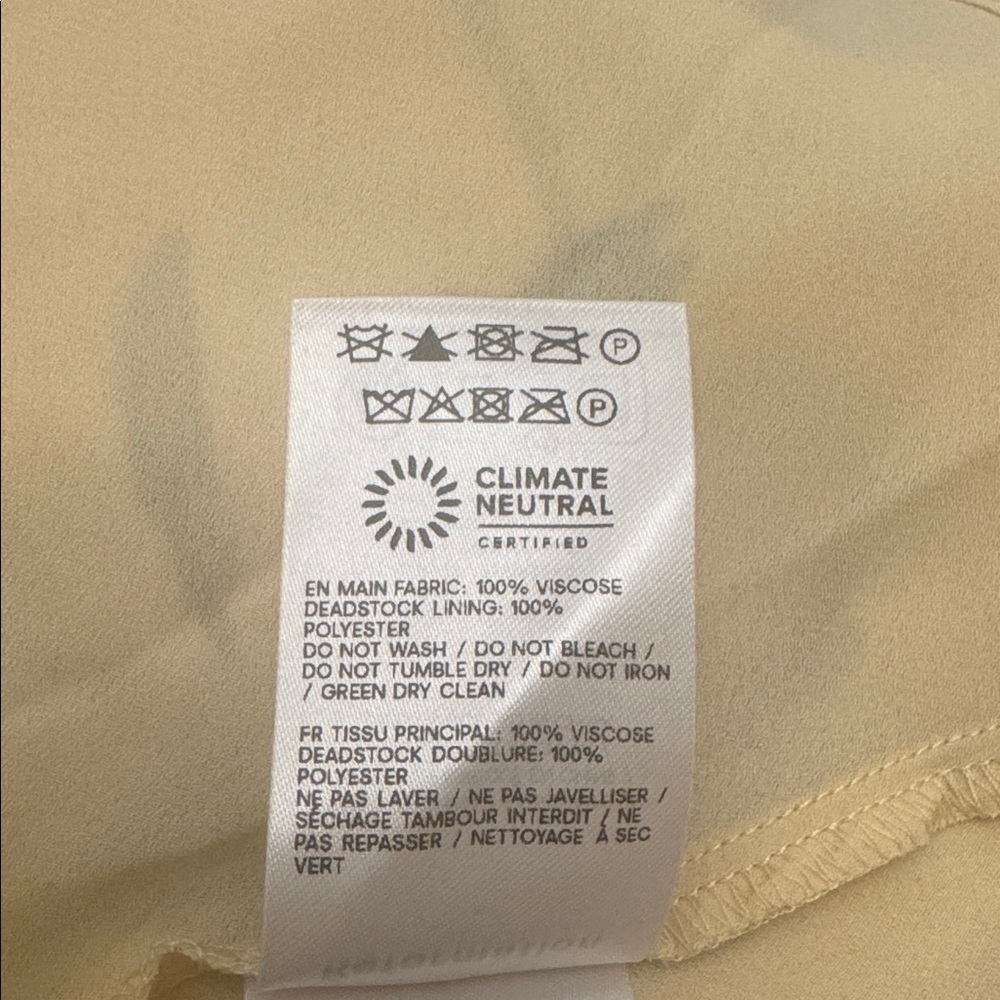 Reformation Gaelle Dress Yellow - Size XS - Picture 7 of 8